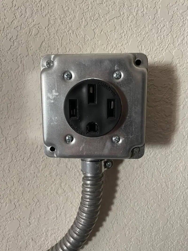 NEMA 14-50 outlet installed for Electrical Panel Upgrade in Clay
